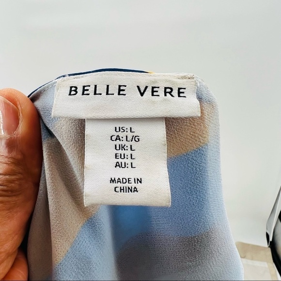 Belle Vere striped dress sleeveless multicolored size L - Picture 7 of 9